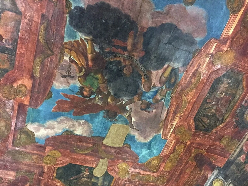 1634-Francesco Ferrari - Soffitto sala periodici Biblioteca di Giurisprudenza - Palazzo Trotti-Mosti